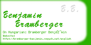 benjamin bramberger business card